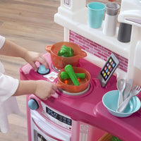 Large Plastic Play Kitchen with Realistic Lights & Sounds
