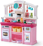 Large Plastic Play Kitchen with Realistic Lights & Sounds